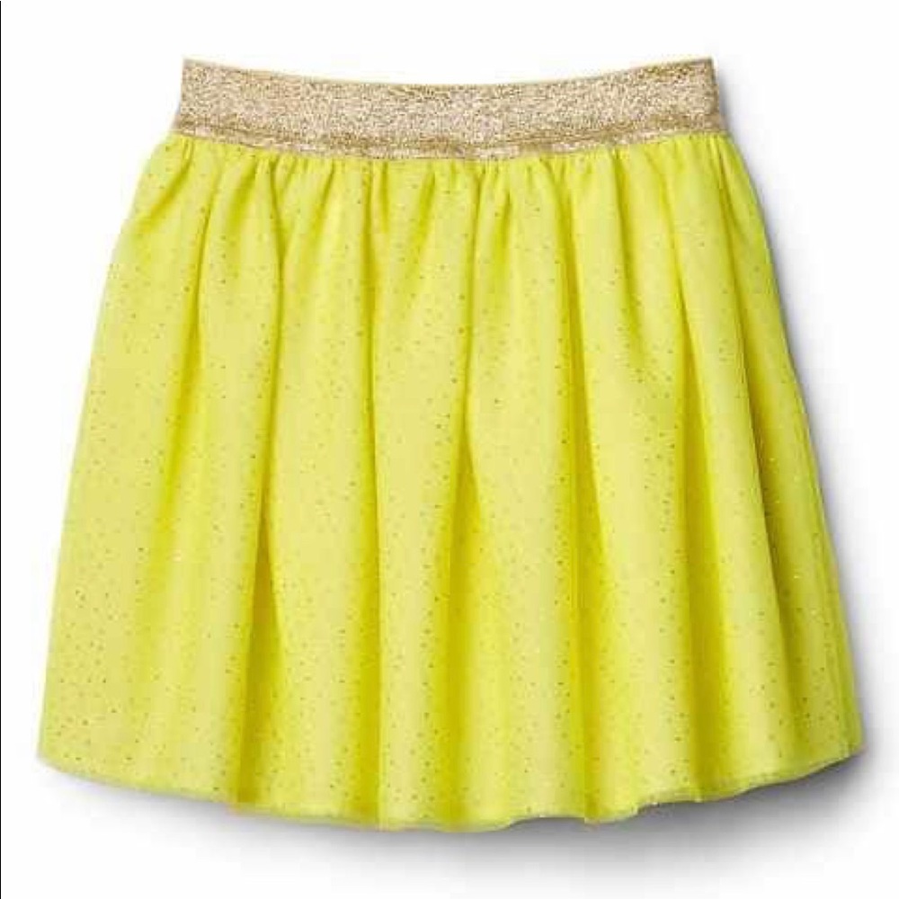 Gap Girl Neon Yellow Tulle Skirt Size 5 years
